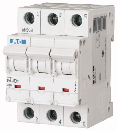 Eaton PXL-B3/3 circuit breaker, 3A, 3p, B-Char , 236374