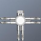 Bruck 160414ch 2 x 90°, chrome, black horizontal rail connector