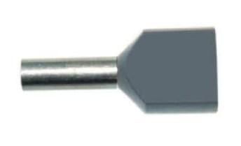 PROTEC.class 05101544 Wire end ferrules PAEH 075D/8 grey insulated VE100 Double wire end ferrules 2x0.75qmm/8mm (100pcs)