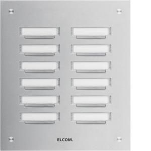 Elcom 5212281 UP-bell plate KVM-12/2 stainless steel matt
