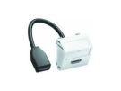 OBO Bettermann MTS-HD F RW1 with cable socket-socket 45x45mm multimedia carrier HDMI, 6104838
