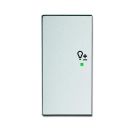 Busch-Jaeger 6234-21-83 rocker switch, 2-way left, with symbol 'Dimmer' aluminum silver