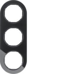 Berker 10132016 frame glass, black series R.classic