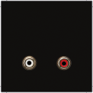 Jung MALS1021SW Multimedia connection system Cinch Audio, LS series, black