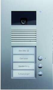 TCS AVU14030-0010 3-button silver color video door station UP