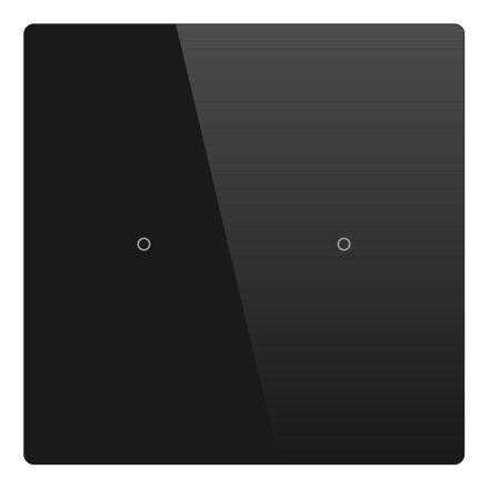 BESKNX PL312200 KNX pushbutton sensor Cubik-SQ capriccio | 2-fold | black