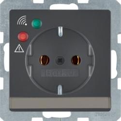 Berker 41086086 SCHUKO socket with surge protection anthracite including Berker Q.1/Q.3