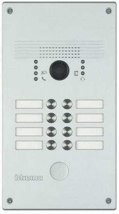Bticino 308002 Video door station Video-AV Alu 8 call buttons, (Silver)