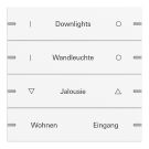 GIRA 5034927 rocker set writable for touch sensor 4 | 4-way | pure white matt