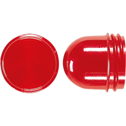 Jung 37.05 screw cover flat, for lamps with max. 35 mm total length, thermoplastic, red
