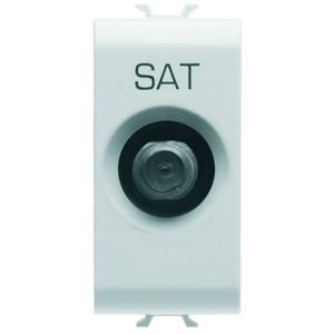 Gewiss GW10372 1M F-Connect attenuation 5dB white SAT socket