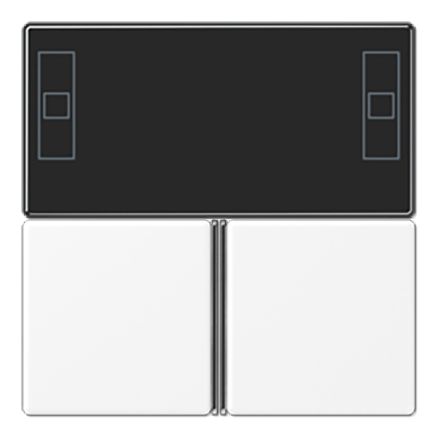 JUNG A4093TSAWWM button set F40 series A/AS | 3-way for room controller | snow white matt