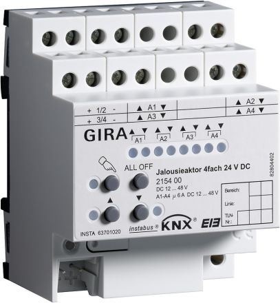 GIRA 215400 KNX blind actuator 24 V DC | 4-fold