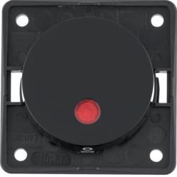 Berker 937622510 Control rocker switch 12 V with red lens black, glossy Integro Flow/Pure