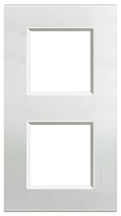 Bticino LNA4802M2AG Light frame SILVER 2x2-mod , (Silver)