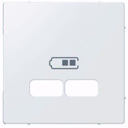 MERTEN MEG4367-0325 central plate USB charging station, active white glossy