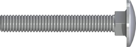 Reisser 000603V038-060040S-1 DIN 603 carriage bolts, half-round head with square neck, M 6 x 40, stainless steel A2, pickled, passivated, packed in 50 pieces