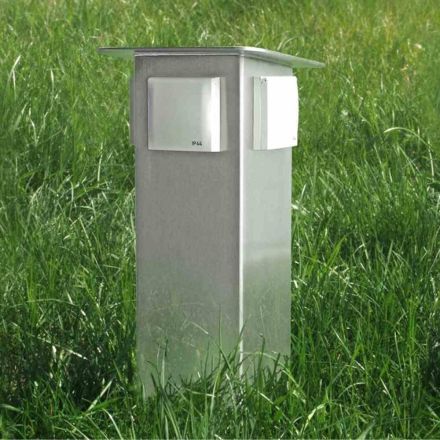 Mcj KON3G/SB stainless steel sockets IP44 3x safety socket