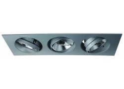 Megaman MT76752 LED recessed ceiling spotlight Owen 3x AR111 GU10 silver without LM