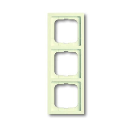 Busch-Jaeger 1723-182K future® linear cover frame, 3-way frame ivory white