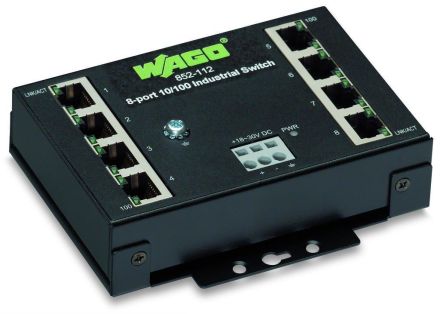 Wago 852-112 100BASE-TX INDUSTR.ECO 8 Port Switch