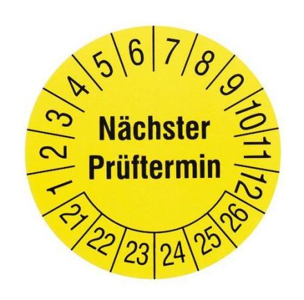 Cimco 182695 23 blue diameter 20 mm inspection sticker