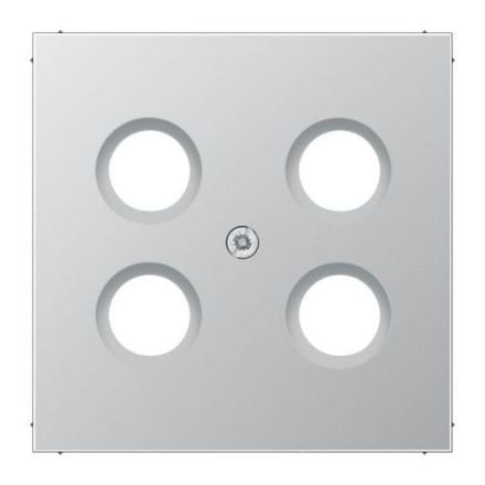Jung AL2990-4SAT1 cover for 4-hole satellite TV socket (Hirschmann), LS series, aluminum