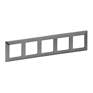 Legrand 754155 frame Valena Life 5-WAY INOX grey, (stainless steel)