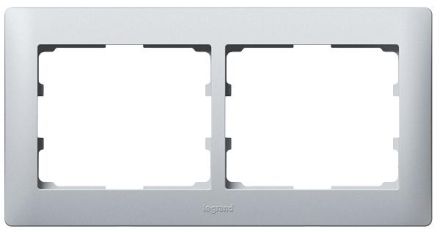 Legrand 771302 frame Galea 2-way horizontal soft alu, (aluminium)