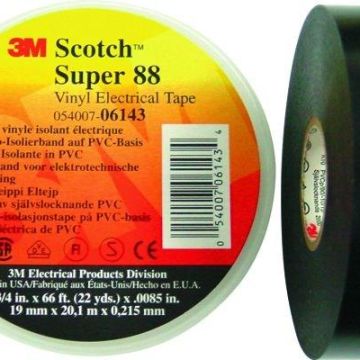 3M 7000031459 Scotch Super 88 PVC electrical insulation tape, 38mm x 33m x 33