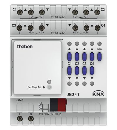 THEBEN JMG 4 T KNX blind actuator MIX | 4-way, basic module