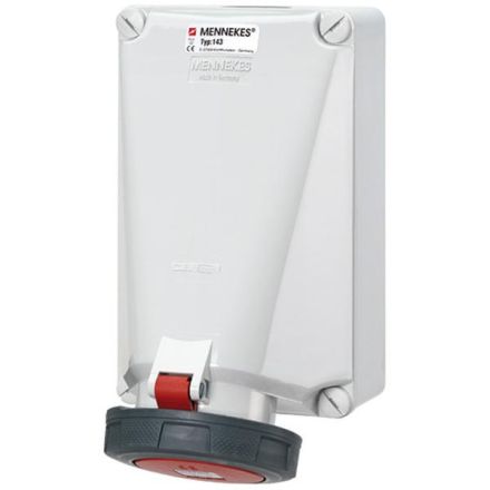 Mennekes 143P 125A 5-pole 6h 400V IP67 wall socket