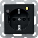 Gira 2677005 30mA SH System 55 black residual current protection socket