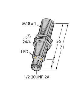 Turck 4281213 BI5U-G18-ADZ30X2-B3331 Inductive sensor