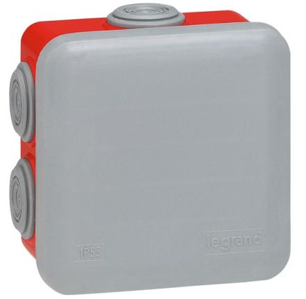 Legrand 092015 Junction box FRAP 80X80 FLAME-RESISTANT, (red)