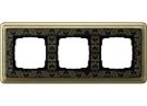 Gira 0213662 3-way cover frame ClassiX Art bronze-black