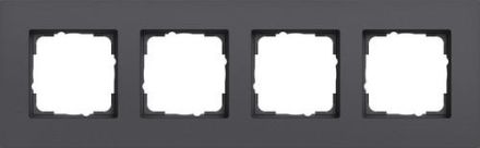 Gira 0214408 4f Esprit alum.anthr lacquer cover frame