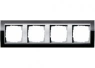 Gira 0214736 4-way cover frame for color Alu Gira Event Clear Black