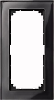 MERTEN 487803 real glass frame 2-way onyx black