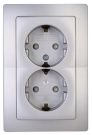 Kopp 920920088 PARIS 2-way silver SCHUKO socket