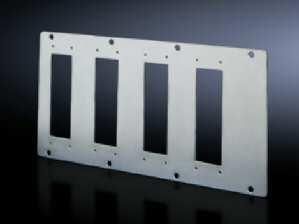 RITTAL 8609150 Module plate for 16-pin connectors Sheet steel 2mm galvanized 4 cutouts