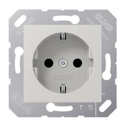 Jung CD5120BFLG SCHUKO socket, 16 A 250 V ~, thermoplastic, 50 x 50 mm, light grey