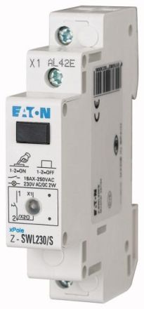 Eaton Z-SWL230/S switch, +LED, 230AC/DC, 1S, 16A, orange, 292300