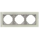 EFAPEL TRIPLE FRAME CRISTAL/ALUMINIUM