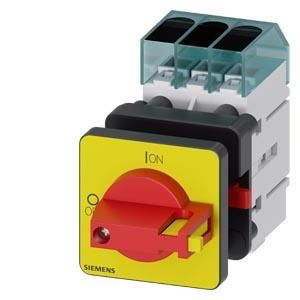Siemens 3LD3050-0TK13 switch disconnector 3LD3 Iu=16A 7.5kW 3-pole red/yellow