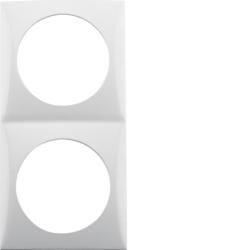 Berker 918262519 Frame 2-way polar white, glossy IntegroFlow