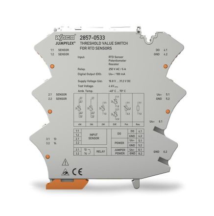 Wago 2857-533 Temperature Relay Series 2857 24V DC 1kr