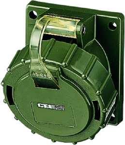 Mennekes 22188 32A 5-pin 6h 400V IP67 HW/VN panel mount box