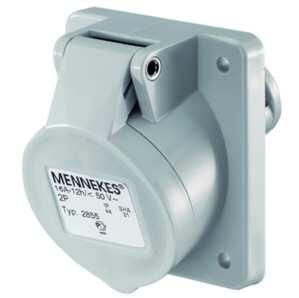 Mennekes 2855 CEE wall socket 16A 2-pole 12h IP44