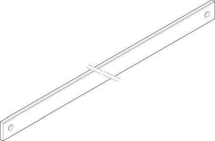 ABN 2FB 50x10x587mm horizontal both sides CU rail (XCUW152B)